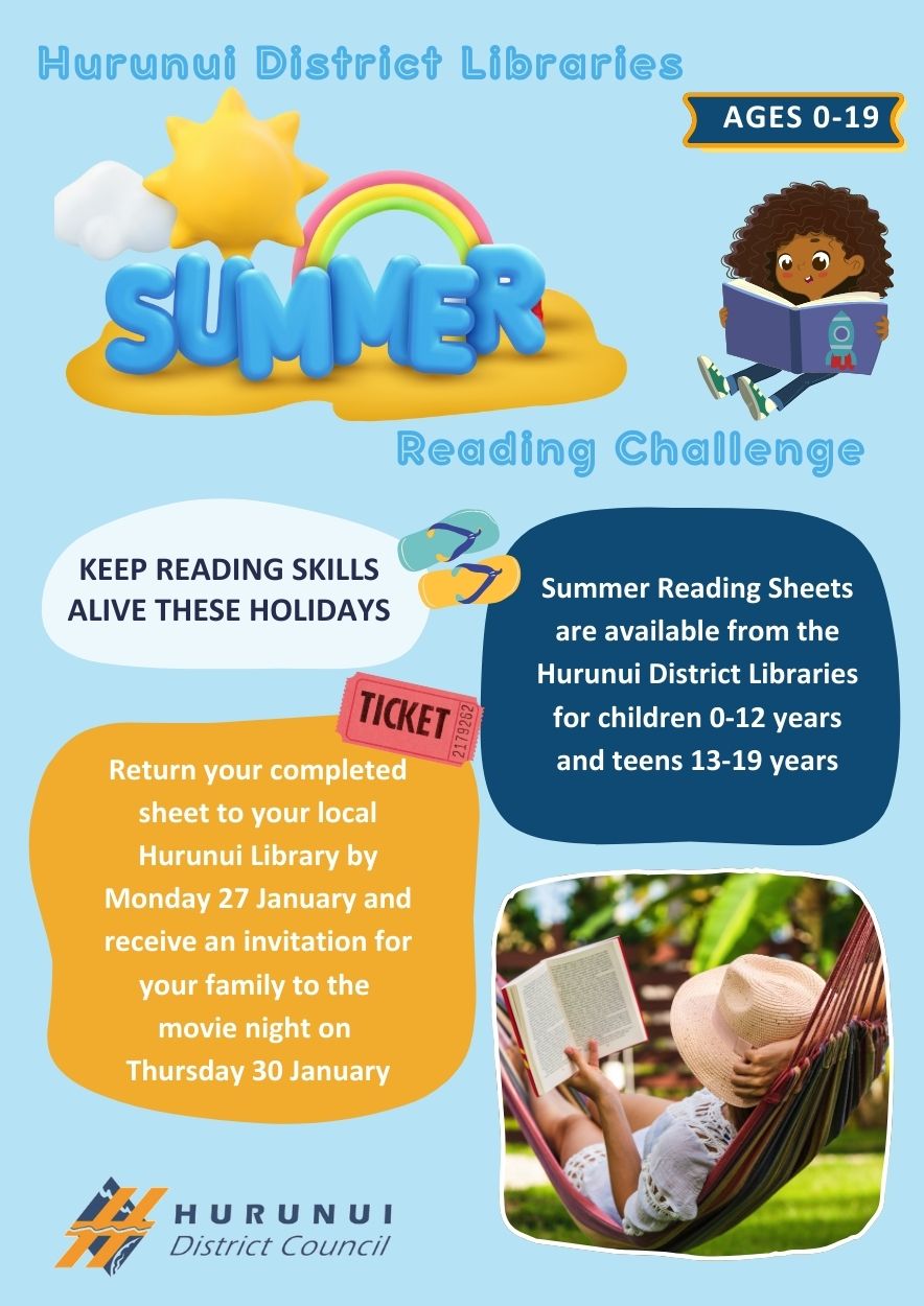 Poster promoting Summer Reading Challenge